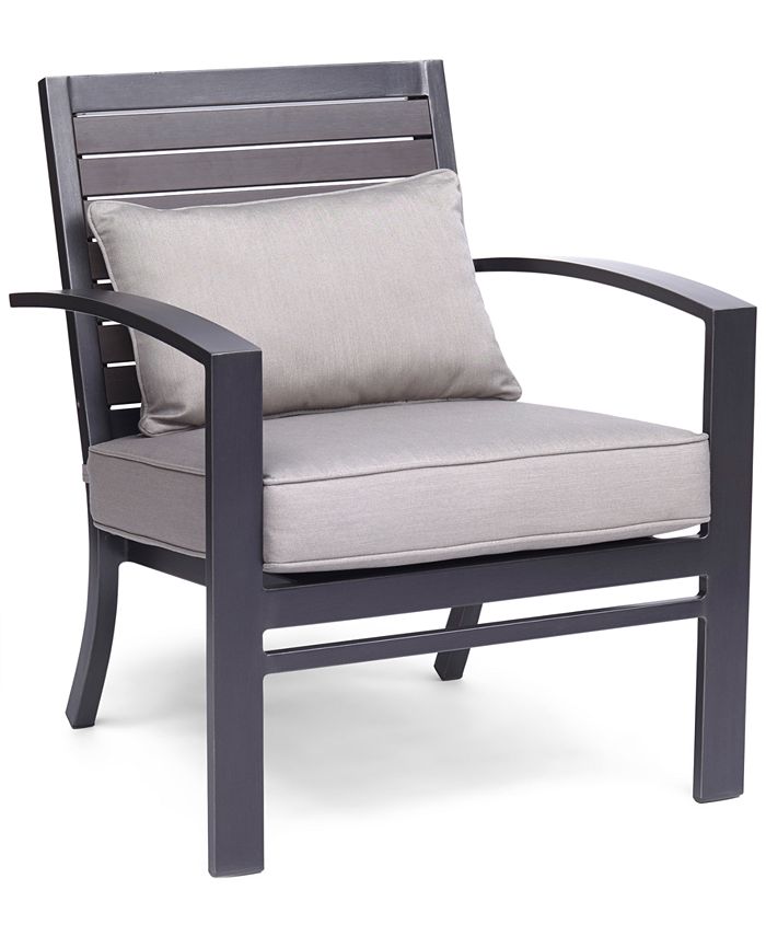 Furniture CLOSEOUT! Marlough Aluminum Outdoor Club Chair, Created for