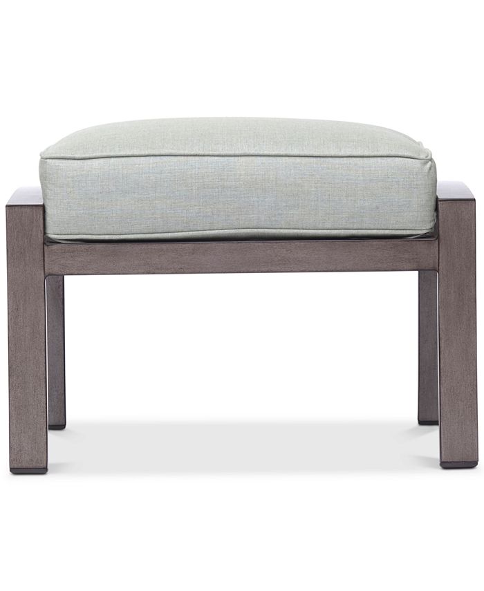 Agio CLOSEOUT! Tara Aluminum Outdoor Ottoman with Sunbrella?? Cushions ...