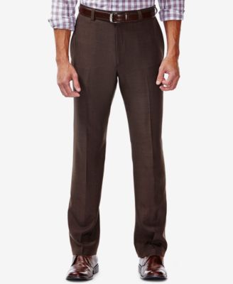 Men's Eclo Stria Classic Fit Flat Front Hidden Expandable Dress Pants