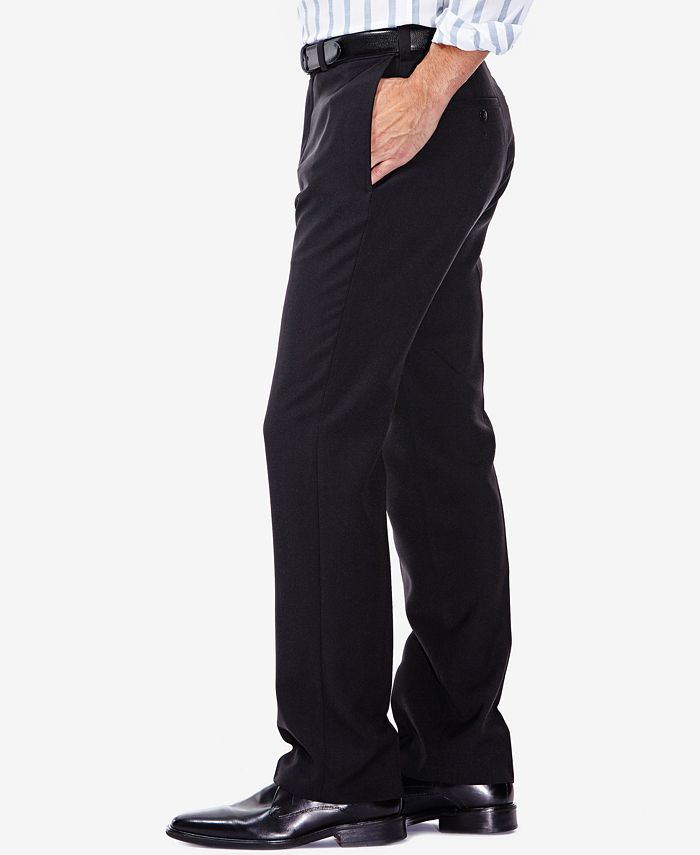 Haggar Men's Classic Fit e-CLo Dress Slacks Pants Medium Gray 36Wx32L NWT