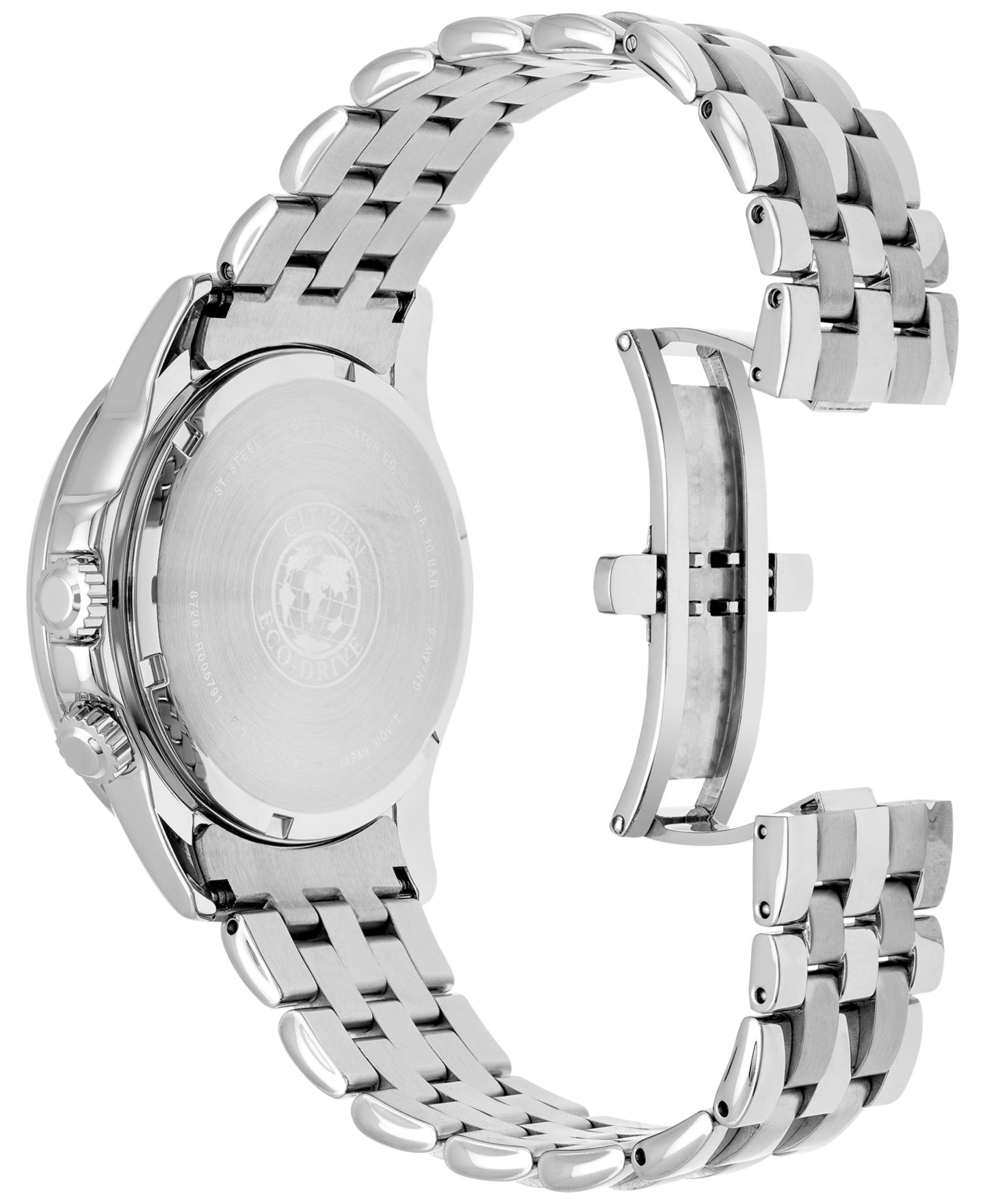 Мужские часы Citizen Eco-Drive Calendrier Stainless Steel Bracelet Watch 44mm BU2021-51L — фото 4