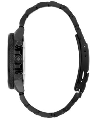 Men's Chronograph Eco-Drive Nighthawk Black Ion Plated Stainless Steel Bracelet Watch 43mm CA0295-58E