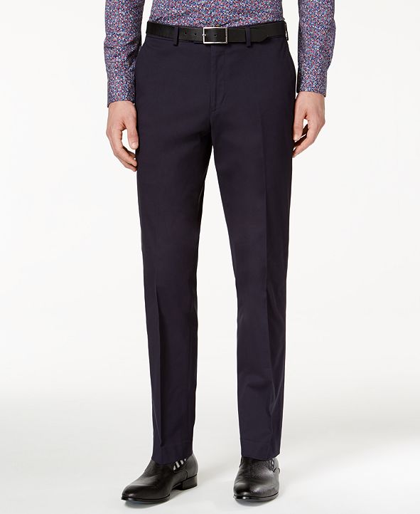 Bar III Men's Slim-Fit Navy Stretch Pants, Created for Macy's & Reviews ...