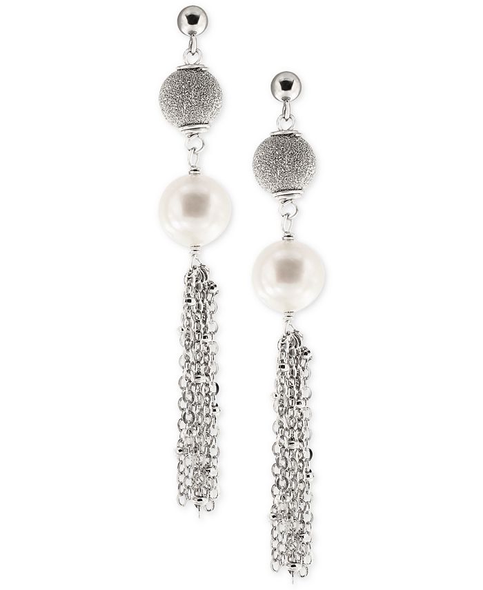 EFFY Collection EFFY Freshwater Pearl (9mm) Tassel Drop Earrings in ...