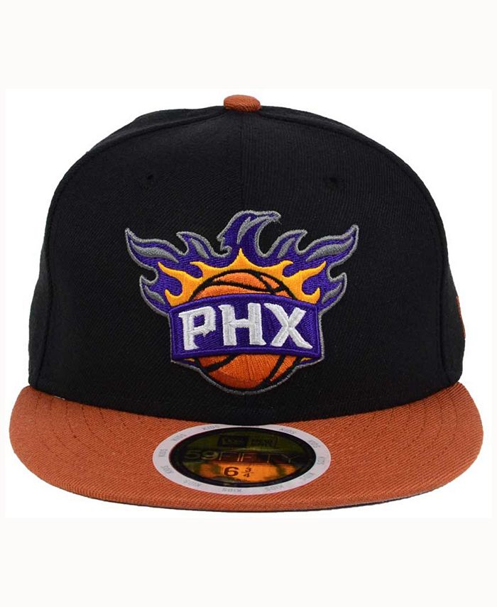 Casquette ajustée bicolore 59FIFTY Phoenix Suns New Era pour hommes, rouille/noir
