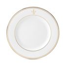 lenox federal gold block monogram salad plat