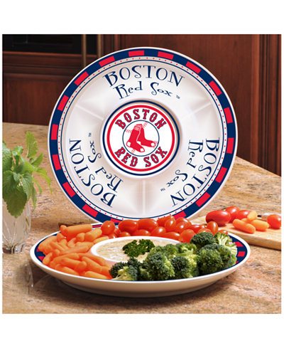 Memory Company Boston Red Sox Ceramic Chip & Dip Plate