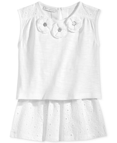 First Impressions 2-Pc. Eyelet Top & Skirt Set, Baby Girls (0-24 months), Only at Macy's