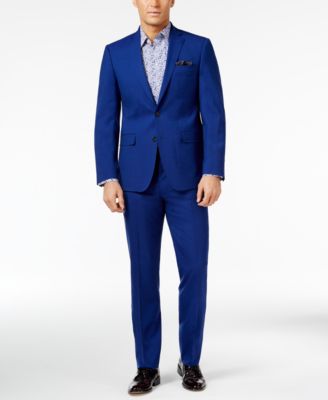 Tallia - Men's Slim-Fit Blue Neat Suit