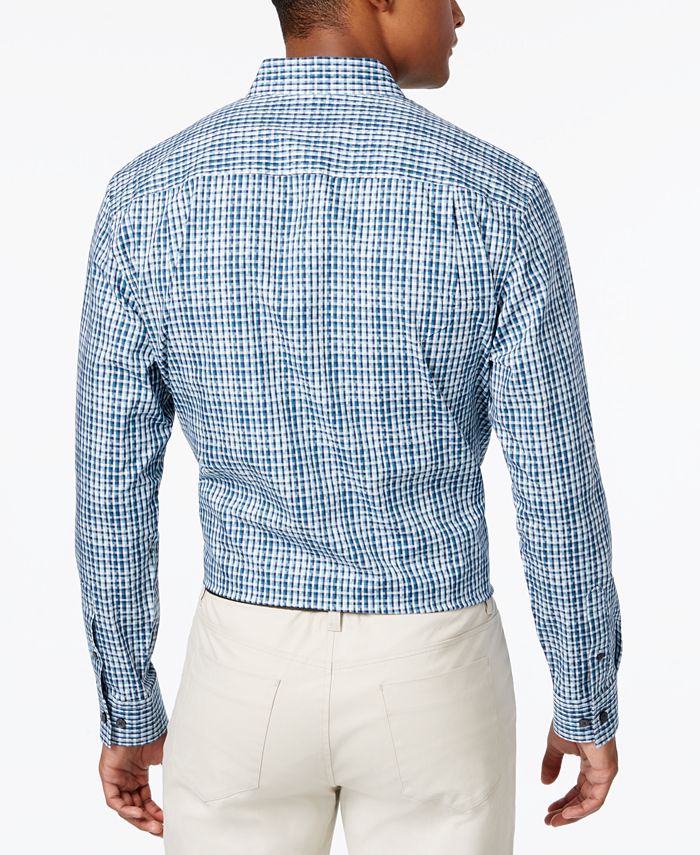 Alfani Men's Cotton Plaid Shirt, Created for Macy's - Macy's