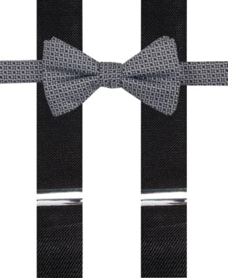 Alfani - Men's Mars Speckled Pre-Tied Bow Tie and Suspender Set
