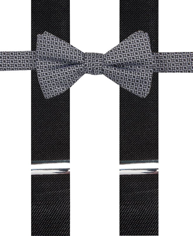 Alfani Black Bow Tie and Suspender Set, Created for Macy's & Reviews