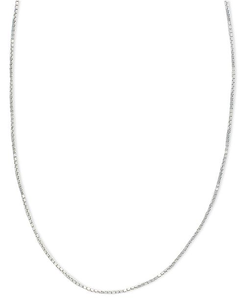 Macy's 14k White Gold Necklace, 1620" Box Chain (5/8mm) & Reviews