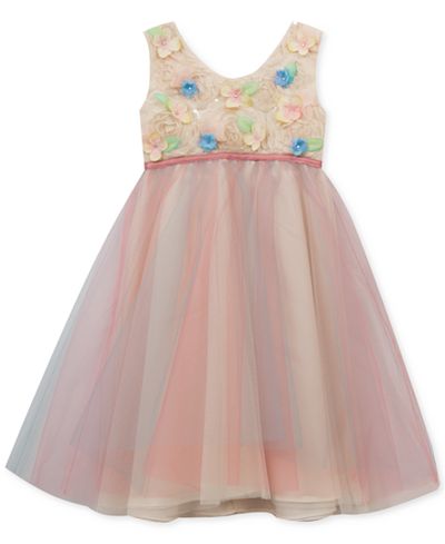 Rare Editions Soutache Tulle Party Dress, Toddler & Little Girls (2T-6X)