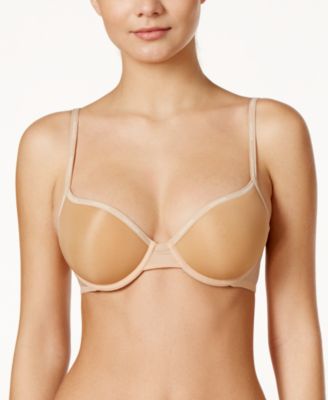 calvin klein sheer marquisette lightly lined demi bra