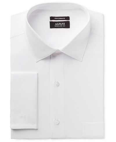 alfani dress shirt cuff stretch regular performance french classic