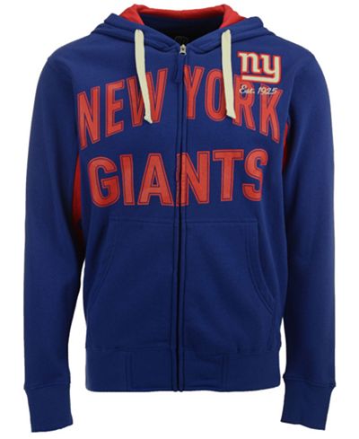 G3 Sports Men's New York Giants Hands High Playoff Full-Zip Hoodie