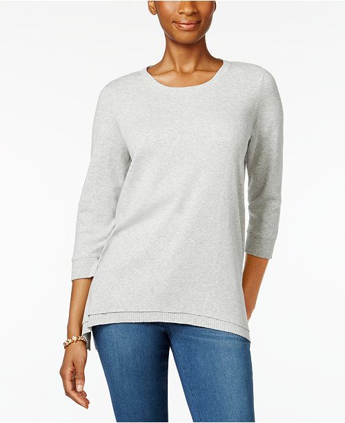 Style Co Layered Hem Top Created For Macy S Reviews Tops