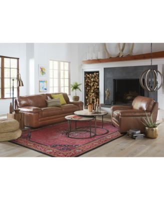 Myars Leather Sofa Collection, Created for Macy's