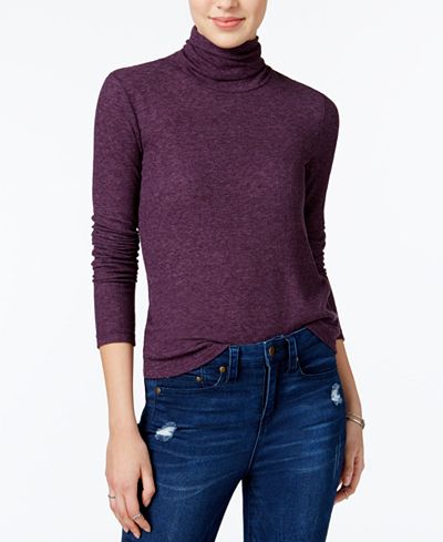 chelsea sky Ribbed Turtleneck, Only at Macy's