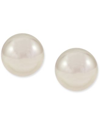 Majorica - Pearl Earrings, Sterling Silver Nuage Organic Man Made Pearl Studs