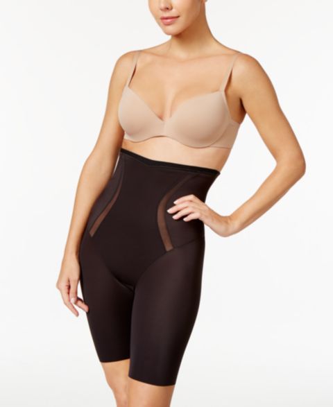 Maidenform Women's Firm Foundations High-Waisted Thigh Slimmer DM5001, цвет: Чёрный