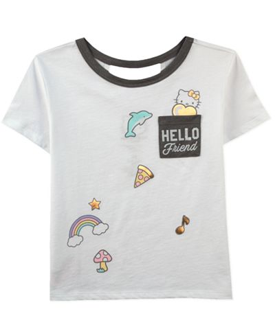 Hello Kitty Graphic Pocket T-Shirt, Big Girls (7-16)