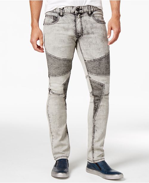 INC International Concepts I.N.C. Men’s Moto Stretch Skinny Jeans, Created for Macy's Jeans