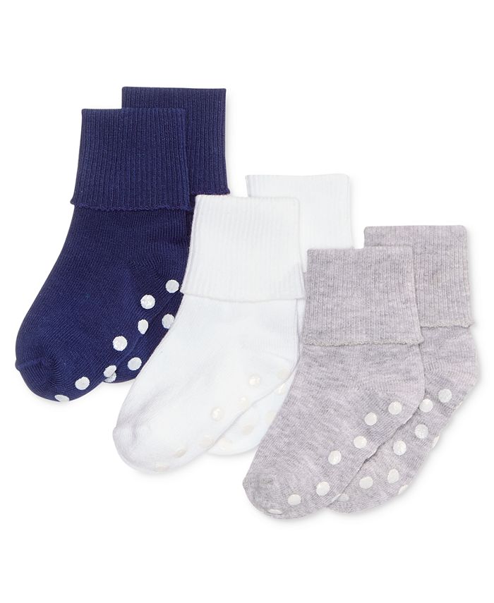First Impressions Baby Boys Cuffed Low Cut Socks Pack of 3