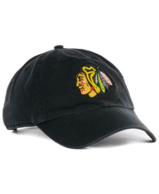 Men's Black Chicago Blackhawks Team Clean Up Adjustable Hat