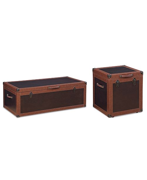 Furniture CLOSEOUT! Voyager Storage Trunk 2Pc. Set (Coffee Table & End