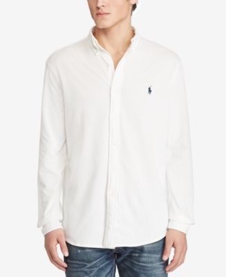 Polo Ralph Lauren Men's Classic Fit Cotton Mesh Shirt, Created for Macy ...
