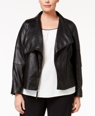 anne klein faux leather jacket