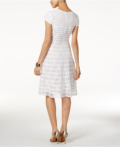 Alfani Lace Fit & Flare Dress, Created for Macy's - Dresses - Women ...