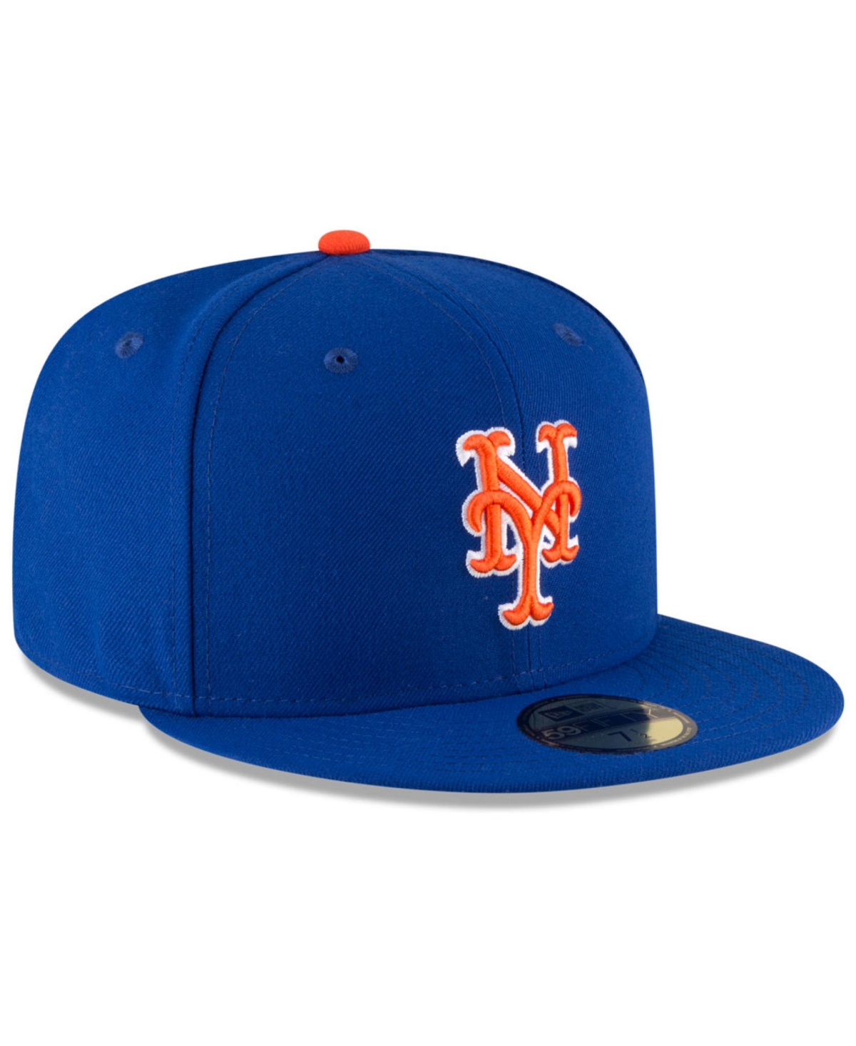 Shop New Era New York Mets Authentic Collection 59fifty Fitted Cap In Light Royal,orange