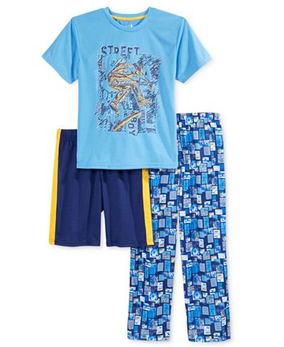 Max & Olivia 3-Pc. Street Game Pajama Set, Little Boys (2-7) & Big Boys (8-20), Only at Macy's