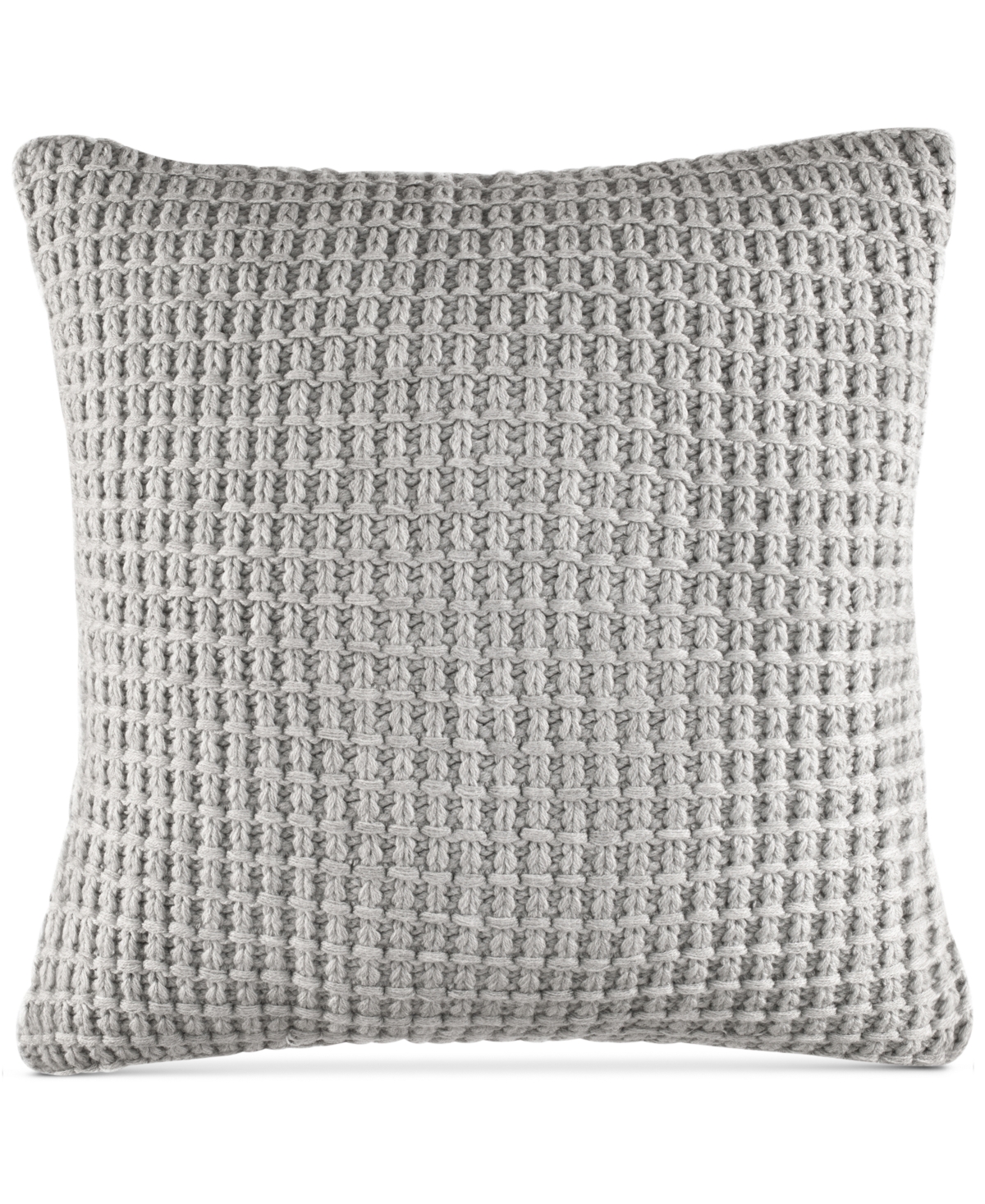 Nautica Fairwater Knit Square Decorative Pillow, 16" X 16" In Grey