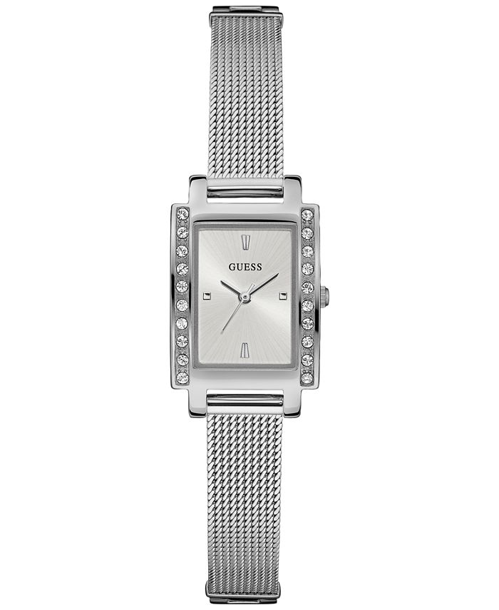 GUESS Women's Stainless Steel Mesh Bracelet Watch 20x35mm U0953L1 - Macy's
