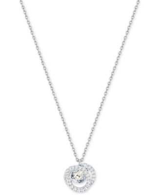 Swarovski - Generation Silver-Tone Spiral Crystal Pendant Necklace