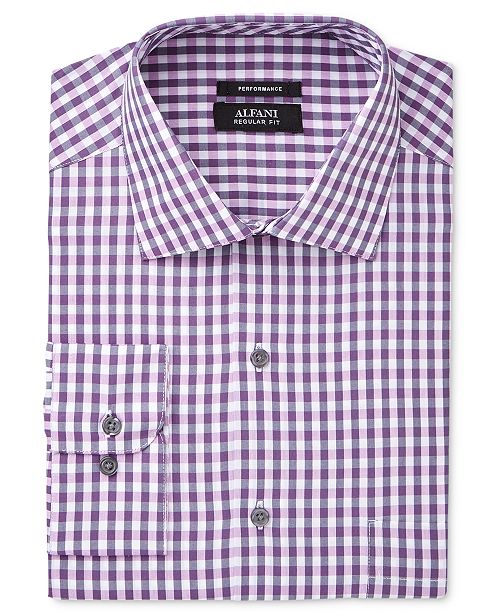 Alfani Men's Big and Tall Performance Oversized Check Dress Shirt