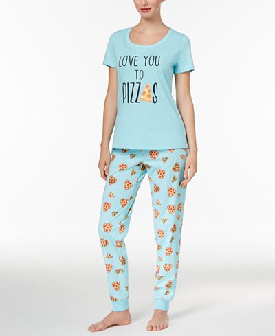 Family Pajamas Mommy & Me Women's Love You To Pizzas Pajama Set, Only at Macy's