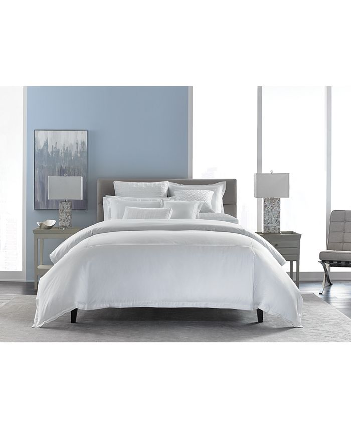 Hotel Collection Embroidered Frame White Comforter, Full/Queen, Created