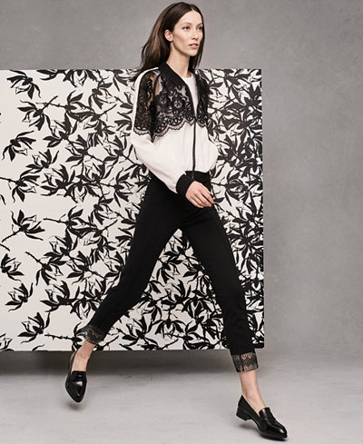 YYIGAL Lace-Inset Bomber Jacket & Cropped Pants, a Macy's Exclusive Style
