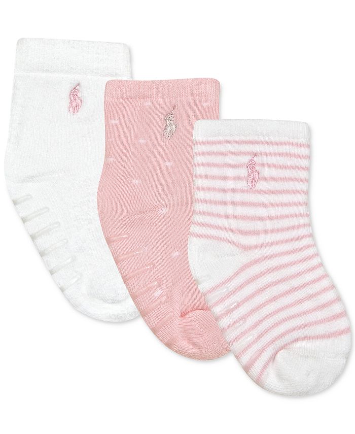 Polo Ralph Lauren - 3-Pk. Cushioned Crew Socks, Baby Girls (0-24 Months)
