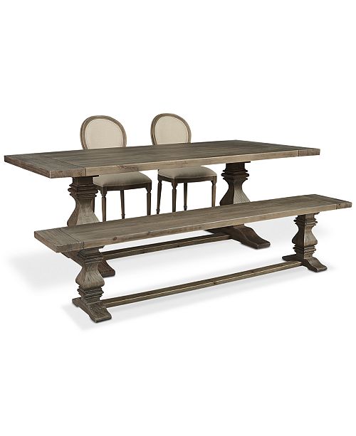 Furniture Tristan Trestle Dining Furniture 4 Pc Set Trestle