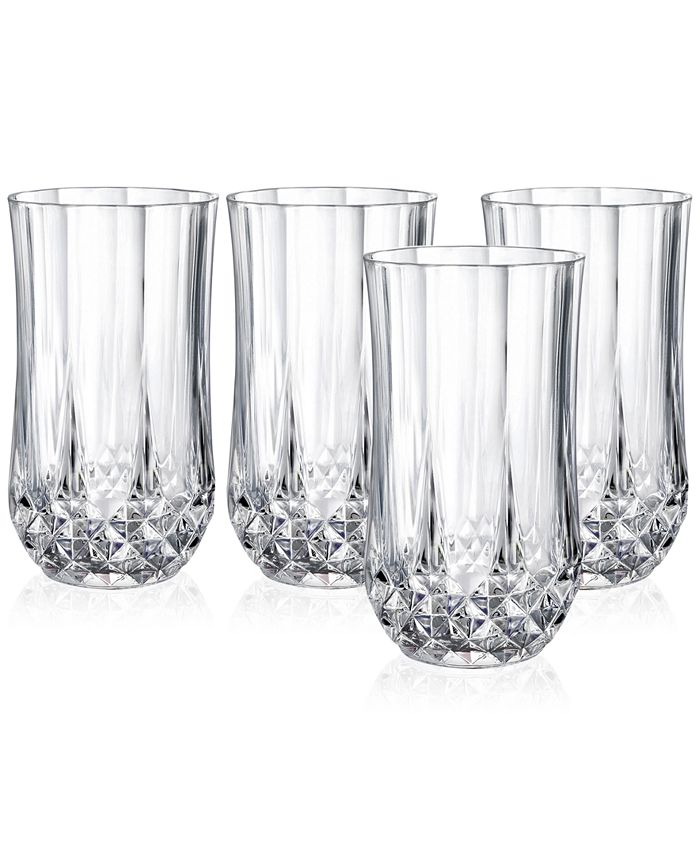 Diamond Highball Glasses 12 oz (Navy) - Set of 4