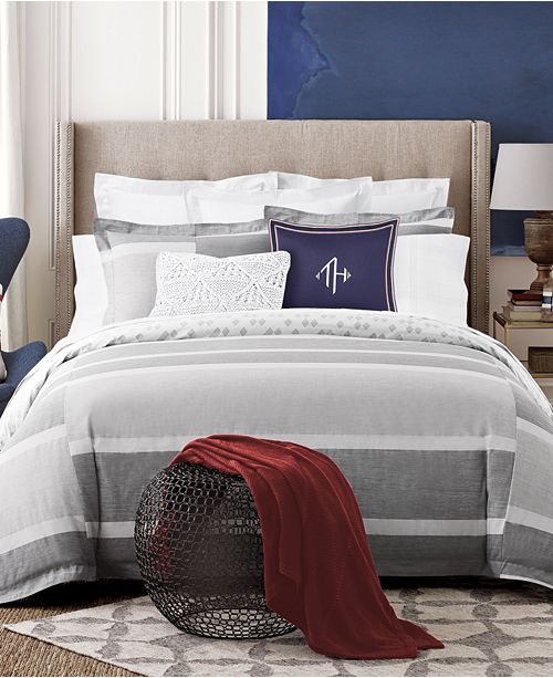 Tommy Hilfiger Woodford Cotton Reversible Stripe Twin Duvet Set