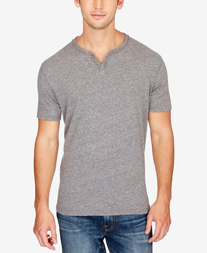 Lucky Brand Men's Split-Neck Cotton T-Shirt - Macy's image.