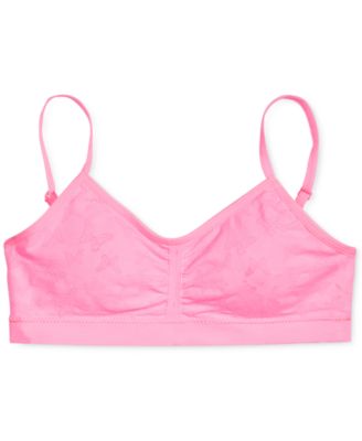 Maidenform - Butterfly-Print Ruched Seamless Crop Bra, Big Girls (7-16)