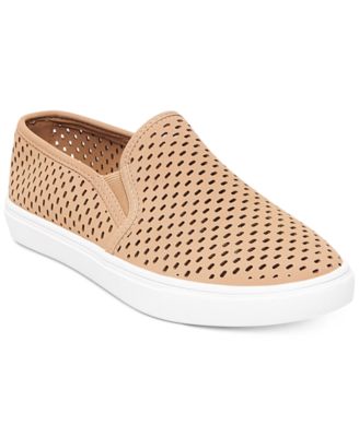 women's perforated slip on shoes